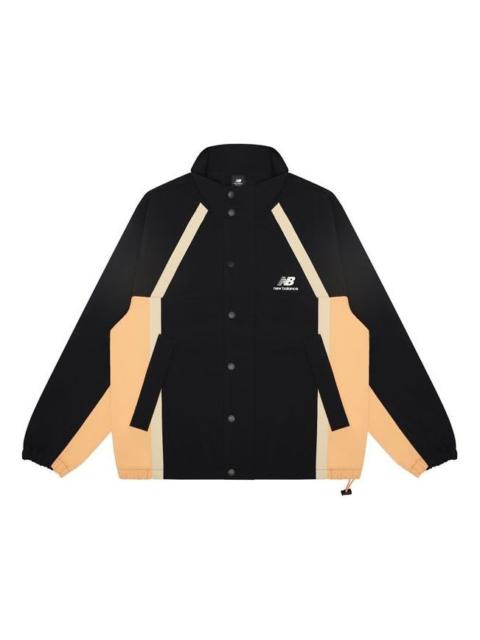New Balance 새로운 균형 남자의 새로운 균형 캐주얼 스포츠 Breathable 길쌈된 재킷 검정 AMJ13358-BK