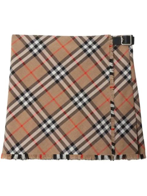 Burberry Checked Mini Skirt