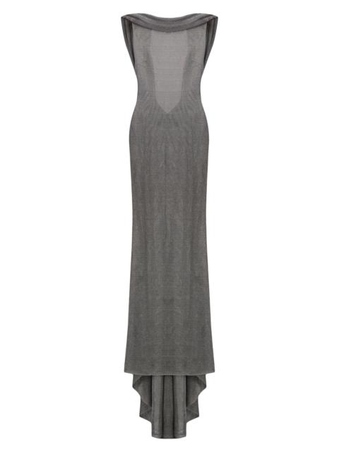 THE NEW ARRIVALS ILKYAZ OZEL Women's Jeanne Metallic Knit Cowl Neck Gown - Le Chevalier