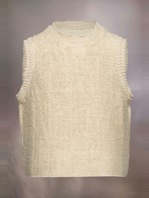 Maison Margiela Raw woven knit sleeveless top