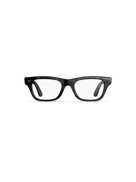 Ray-Ban Ray-Ban Meta Blayzer Optics (Gen 2), Large Shiny Transparent Black, Clear Lenses