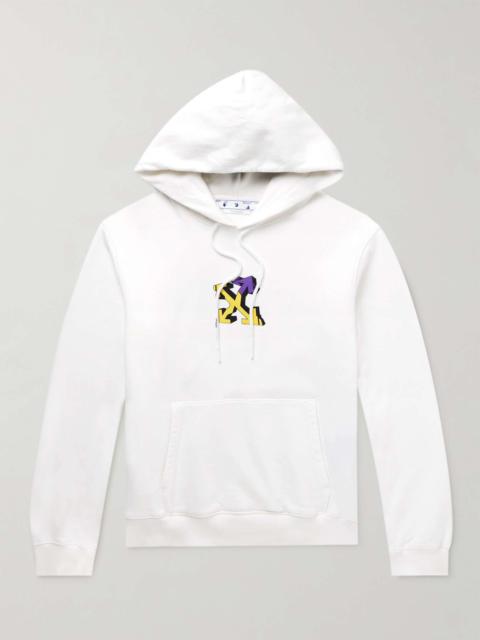 Off-White Logo-Print Cotton-Jersey Hoodie