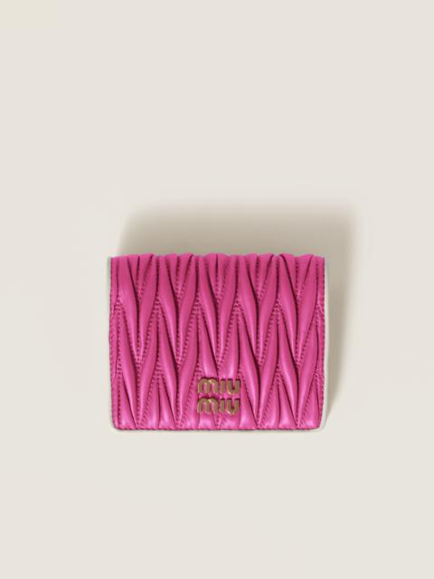 Miu Miu Small matelassé nappa leather wallet