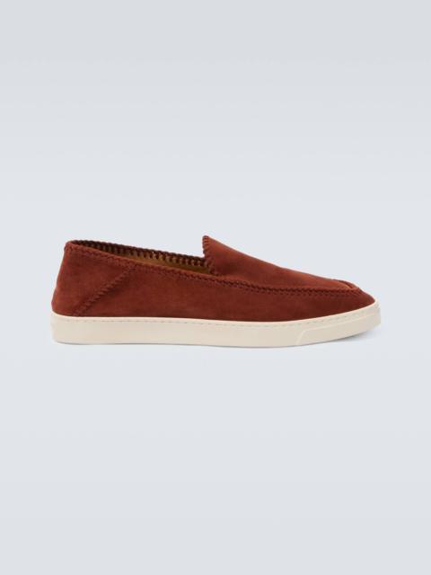 GIORGIO ARMANI Suede slip-on shoes