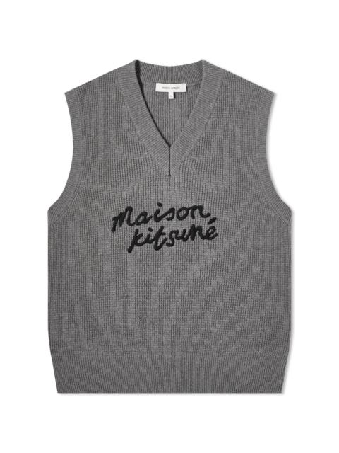 Maison Kitsuné Maison Kitsune Handwriting Logo Oversize Vest