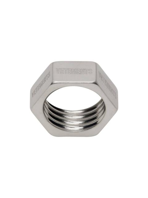 VETEMENTS Silver Thin Nut Ring