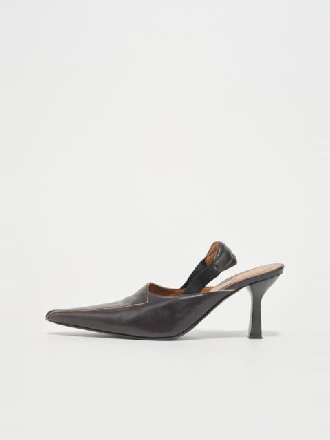 Our Legacy Envelope Heel Top Dyed Black Leather