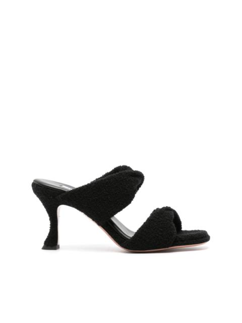 AQUAZZURA Twist 85mm bouclÃ© mules