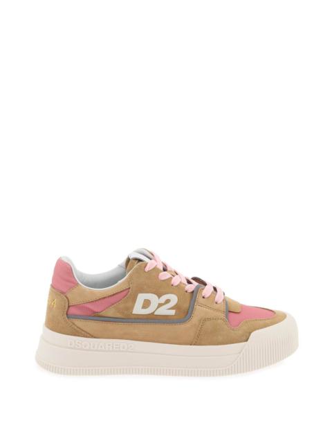 DSQUARED2 SUEDE NEW JERSEY SNEAKERS IN LEATHER
