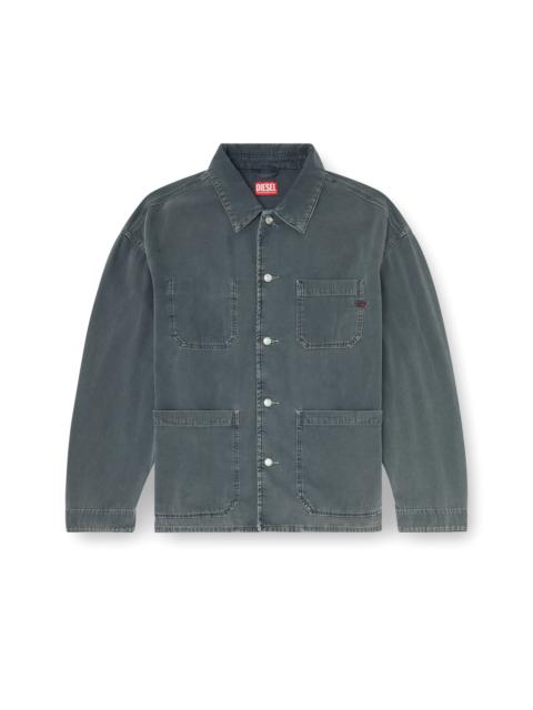 Diesel UTILITY-STYLE JACKET IN COLOURED DENIM