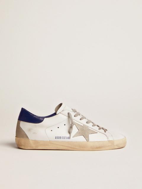 Golden Goose Men's Super-Star with suede star and blue heel tab
