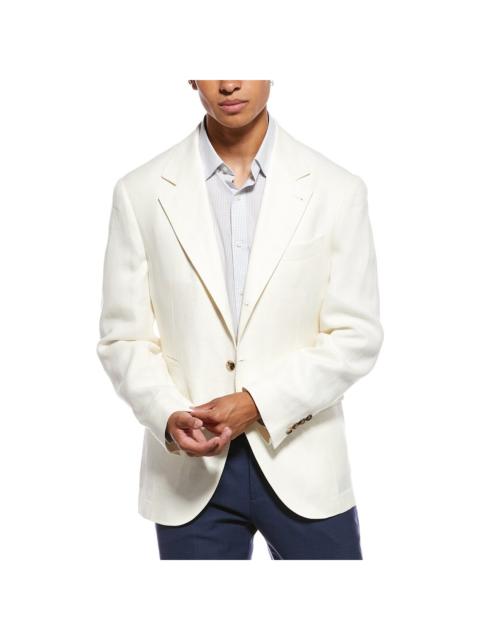 Brunello Cucinelli Brunello Cucinelli Linen & Wool-Blend Blazer