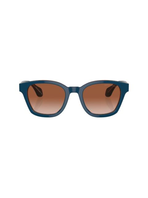 logo-print oversize-frame sunglasses