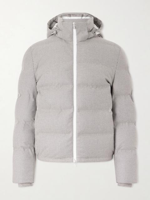 Brunello Cucinelli Quilted Herringbone Cashmere and Silk-Blend Hooded Down Jacket