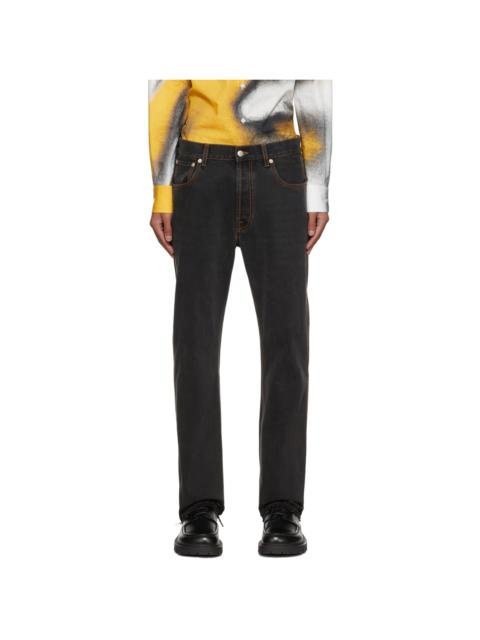 Alexander McQueen Gray Raw Denim Jeans