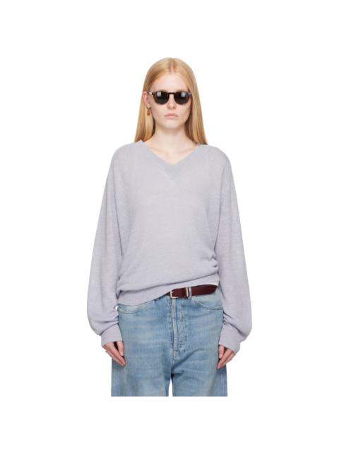 Our Legacy Blue Rue V-Neck Sweater