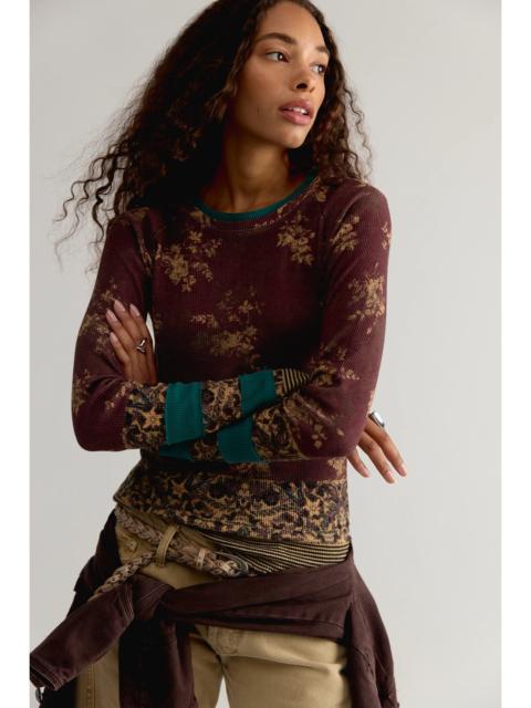 FREE PEOPLE Easy Does It Printed Top