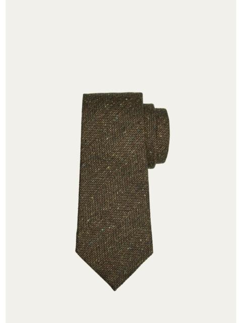 ZEGNA Men's Wool and Silk Melange Tie