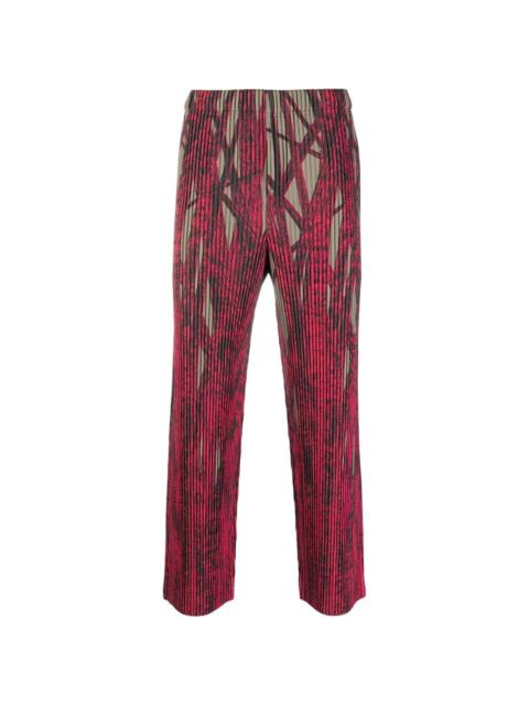 ISSEY MIYAKE all-over print pleated trousers