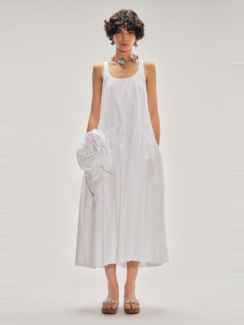 Simone Rocha Pressed Rosette Tapered Back Flounce Dress