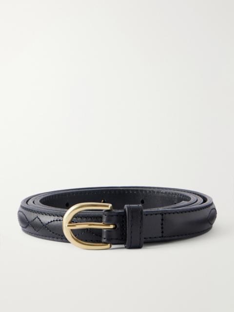 Blue Blue Japan Narrow 1.5cm Embroidered Leather Belt