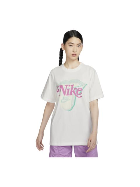 Nike (WMNS) Nike Sportswear Essential Graphic T-Shirt Asia Sizing 'Sail' HM4594-133