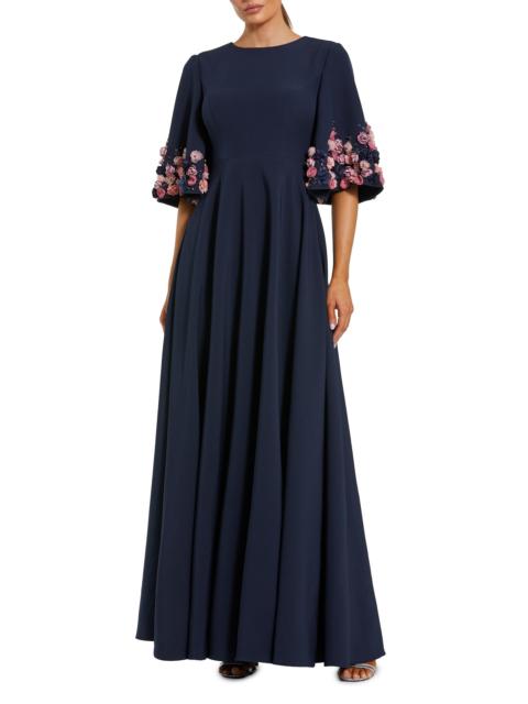 MAC DUGGAL Women's Evening Embellished Stretch-Crepe Gown - Midnight