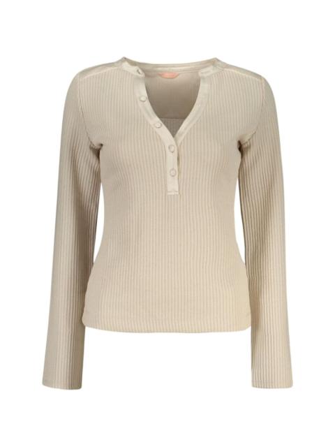 GUESS USA ribbed-knit V-neck sweater