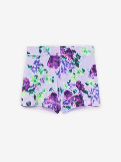 'Blurred Flowers' mini shorts