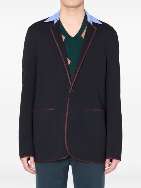 Kolor two-button contrast-trim jacket