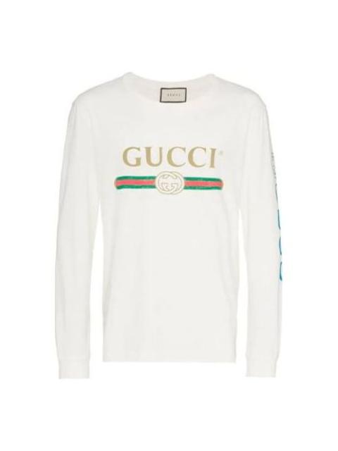 GUCCI Gucci Classic Double G Logo Belt Pattern Long Sleeves White 476330-X9V44-9169