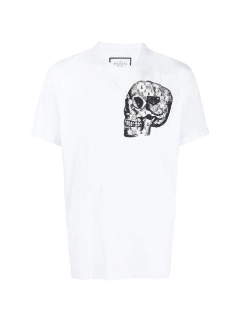 skull-print crew-neck T-shirt