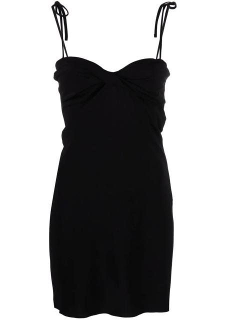Off-White twist-detail sweetheart-neck mini dress
