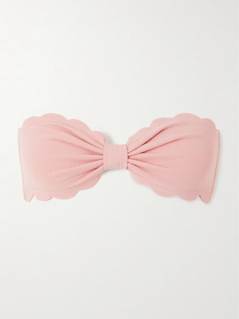 MARYSIA Antibes Recycled-seersucker Bikini Top