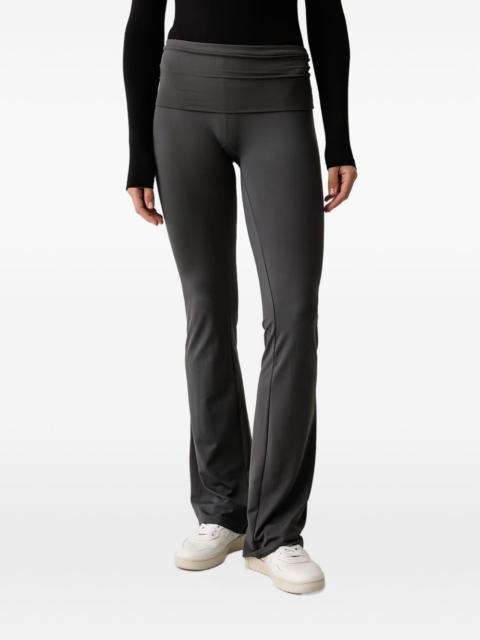 GUESS USA Lotus rhinestone-logo flared leggings