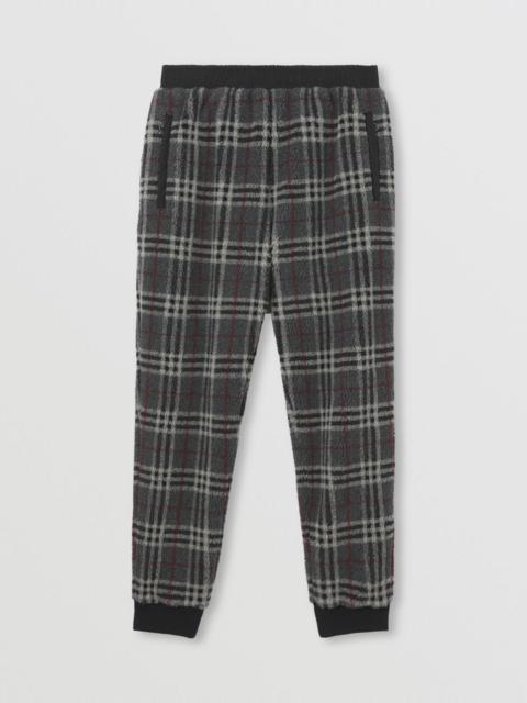 Burberry Check Fleece Jogging Pants