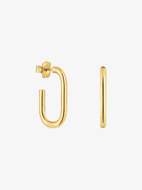 TOUS Long 25 mm Hoop earrings with 18K gold vermeil TOUS Basics