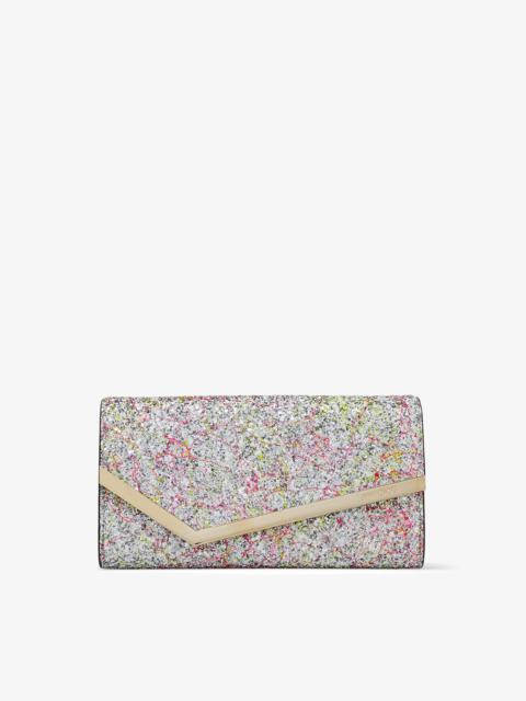 JIMMY CHOO Emmie
Coarse Glitter Fabric Clutch Bag