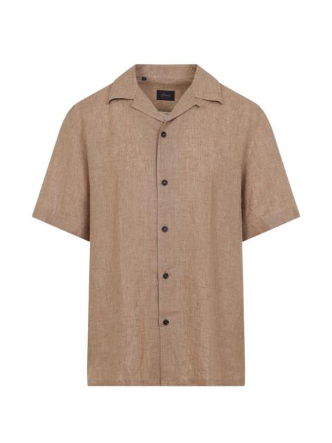 Brioni short-sleeve linen shirt