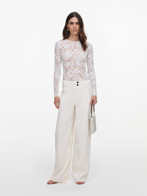 self-portrait White Floral Lace Bodysuit