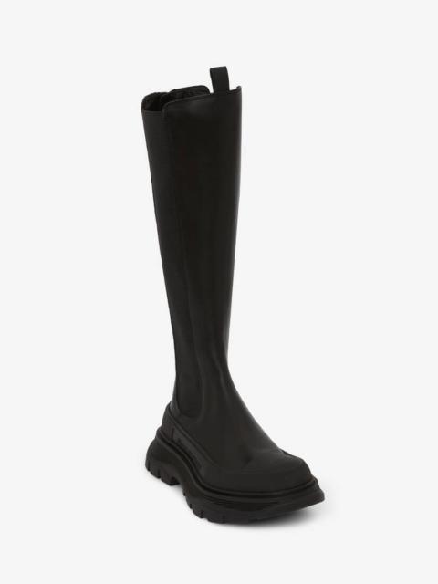 Alexander McQueen Women's Tread Slick Knee High Boot in Black