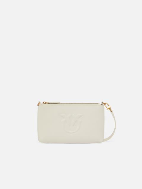 PINKO FLAT LEATHER CROSSBODY BAG