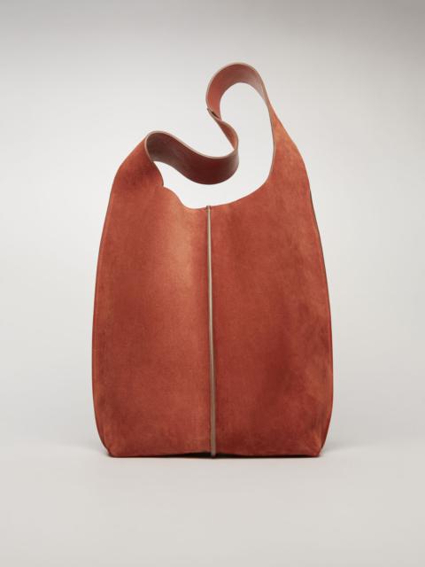 Acne Studios Suede tote bag rust orange