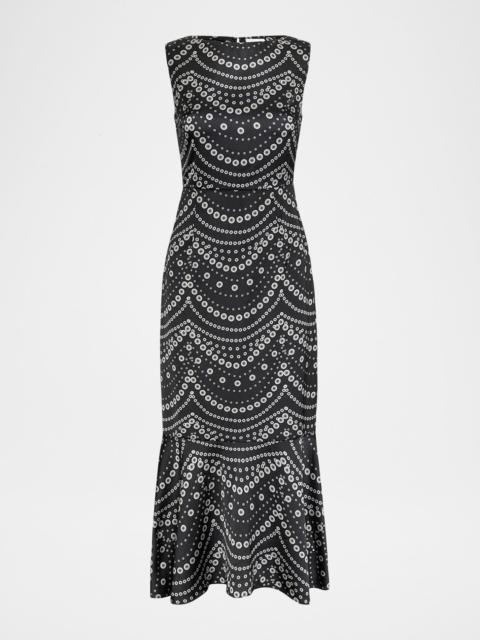 MISA Stranded Pearls Patricia Midi Dress