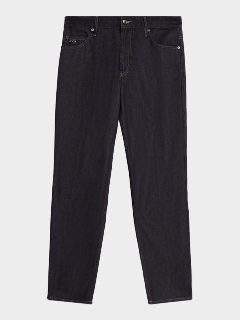 EMPORIO ARMANI Denim Mid-Rise Straight-Leg Jeans