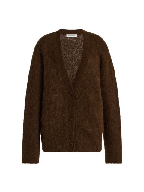 The Frankie Shop Elland Oversized Alpaca-Blend Cardigan brown
