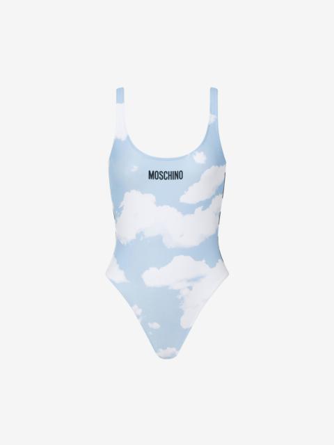 Moschino ONE-PIECE SWIMSUIT CLOUDS AND CHECK