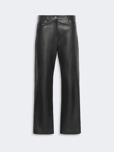 'S Max Mara PESCA Five-pocket nappa-leather trousers - BLACK