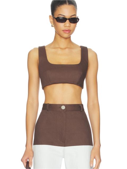 MATTHEW BRUCH Tie Back Crop Top