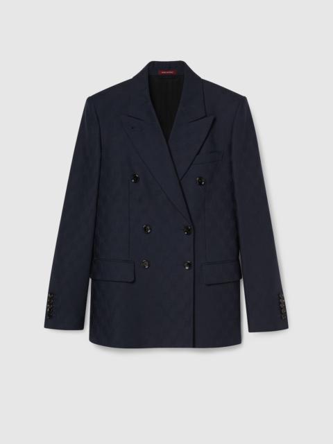 Double-breasted GG wool jacket